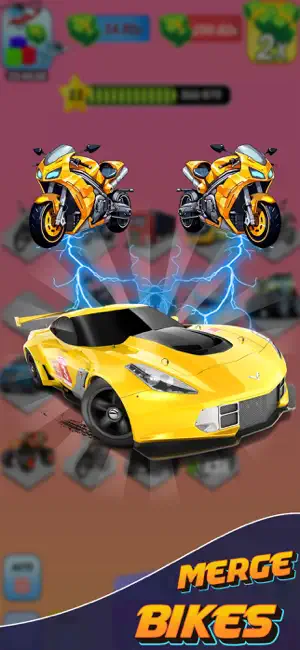Merge Transport Idle Game merge bikes screen